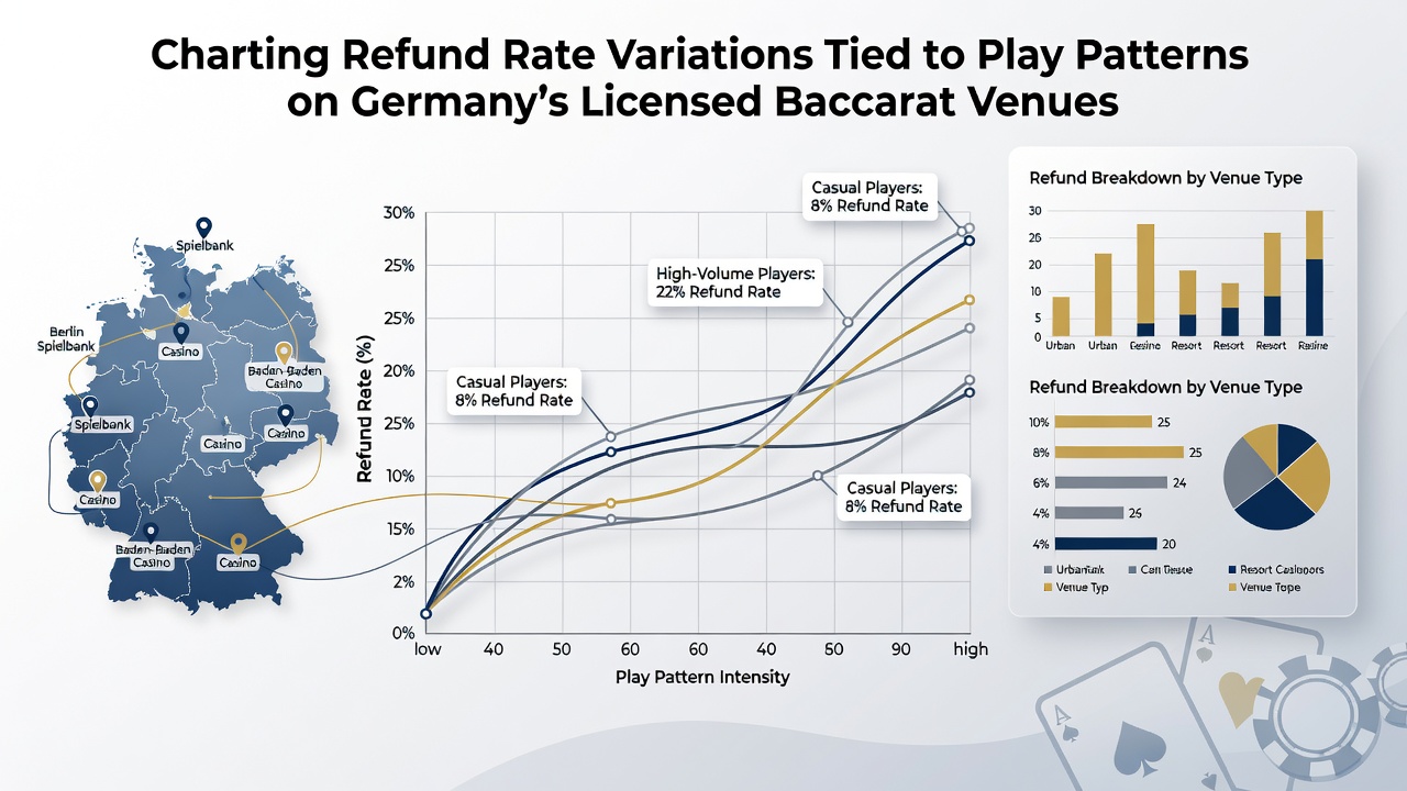 Diagramm zeigt Variationen von Rückerstattungsraten in Abhängigkeit von Baccarat-Spielmustern in deutschen lizenzierten Venues