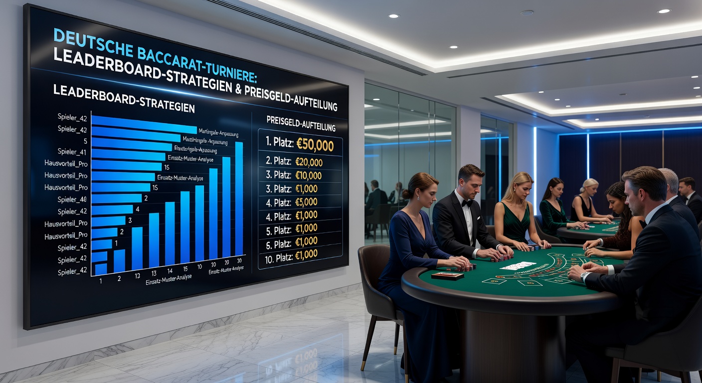 Detaillierte Leaderboard-Darstellung eines Baccarat-Turniers mit Top-Spielern und Punkteständen