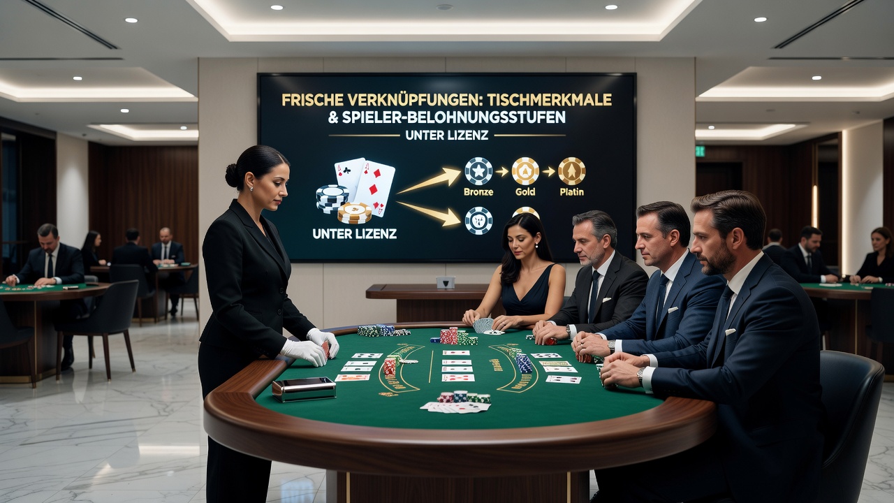 Data visualization of table features linked to player reward tiers in German casinos