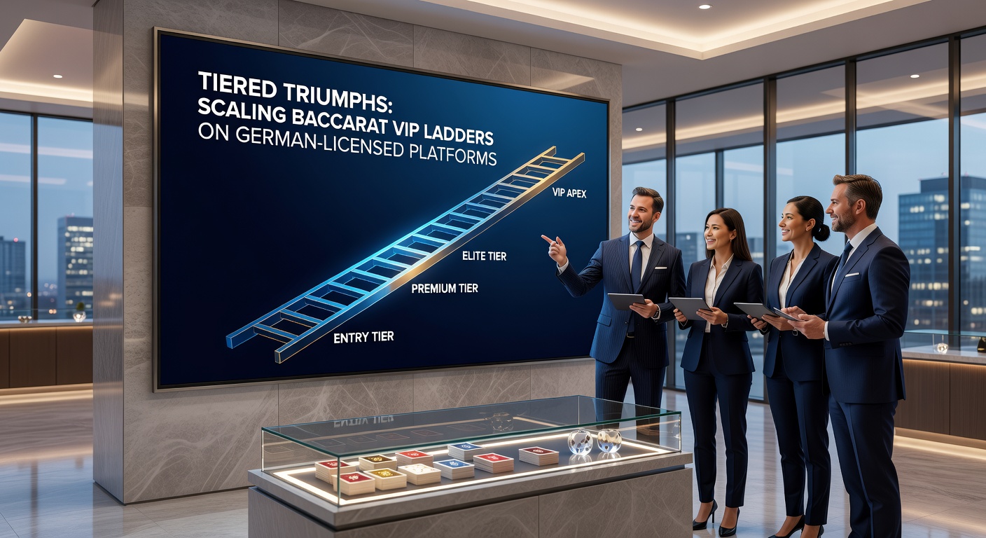 Detaillierte Darstellung eines Spielers, der eine VIP-Stufe in Baccarat erreicht, mit Belohnungselementen und Plattform-Interface