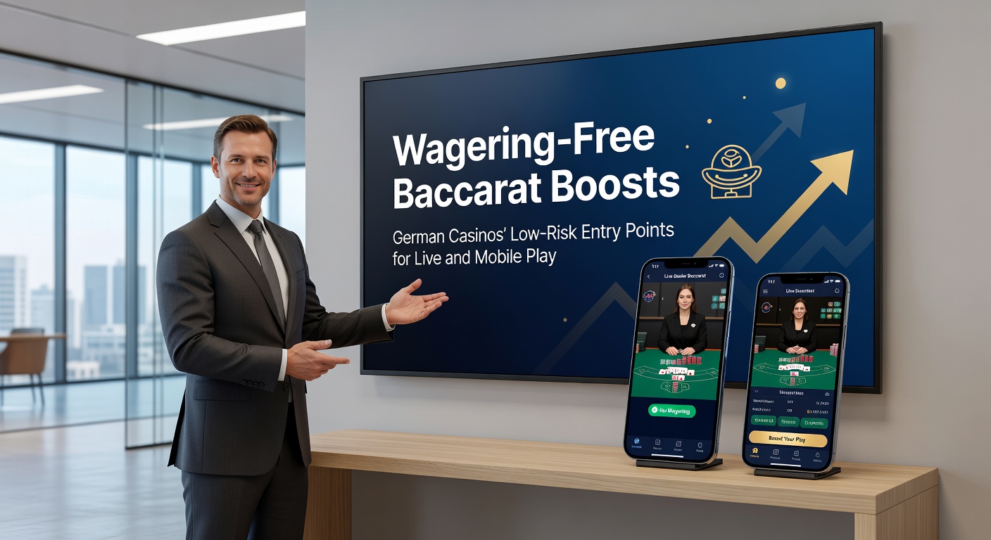 Mobile Baccarat-App auf Smartphone in der Hand eines Spielers, mit aktiviertem wagering-free Boost und Live-Stream im Hintergrund
